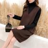 New Women Knitted Pullovers Long Sweater Sleeveless Casual Female