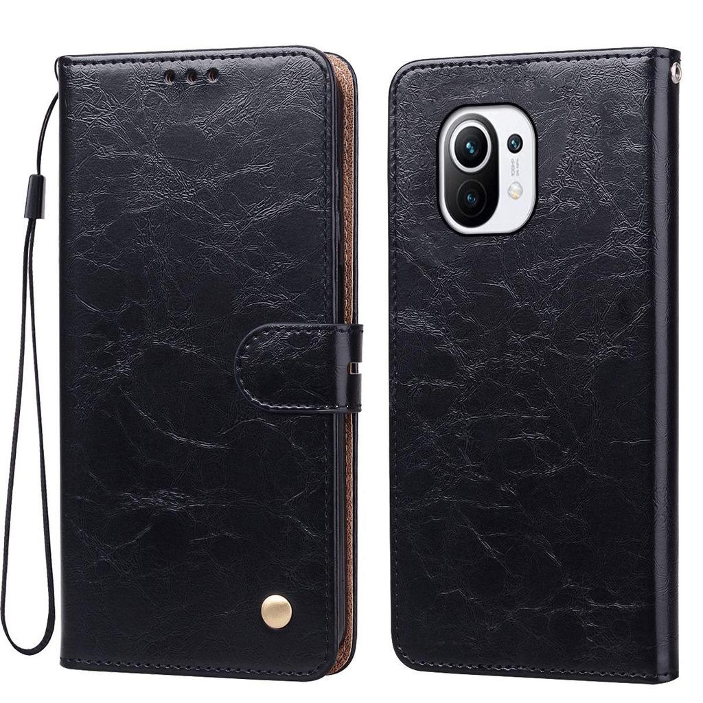 Винтажный чехол-бумажник из ПУ кожи с текстурой Crazy Horse для Xiaomi Mi 11 Lite 5G NE, 5G, 4G, с держателем для карт, подставкой, противоударной защитной крышкой
