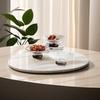 Fruit Plate Solid Wood Base Light Luxury Glass Dessert Plates Living Room Coffee Table Snack Display Tall Candy Plate Tableware