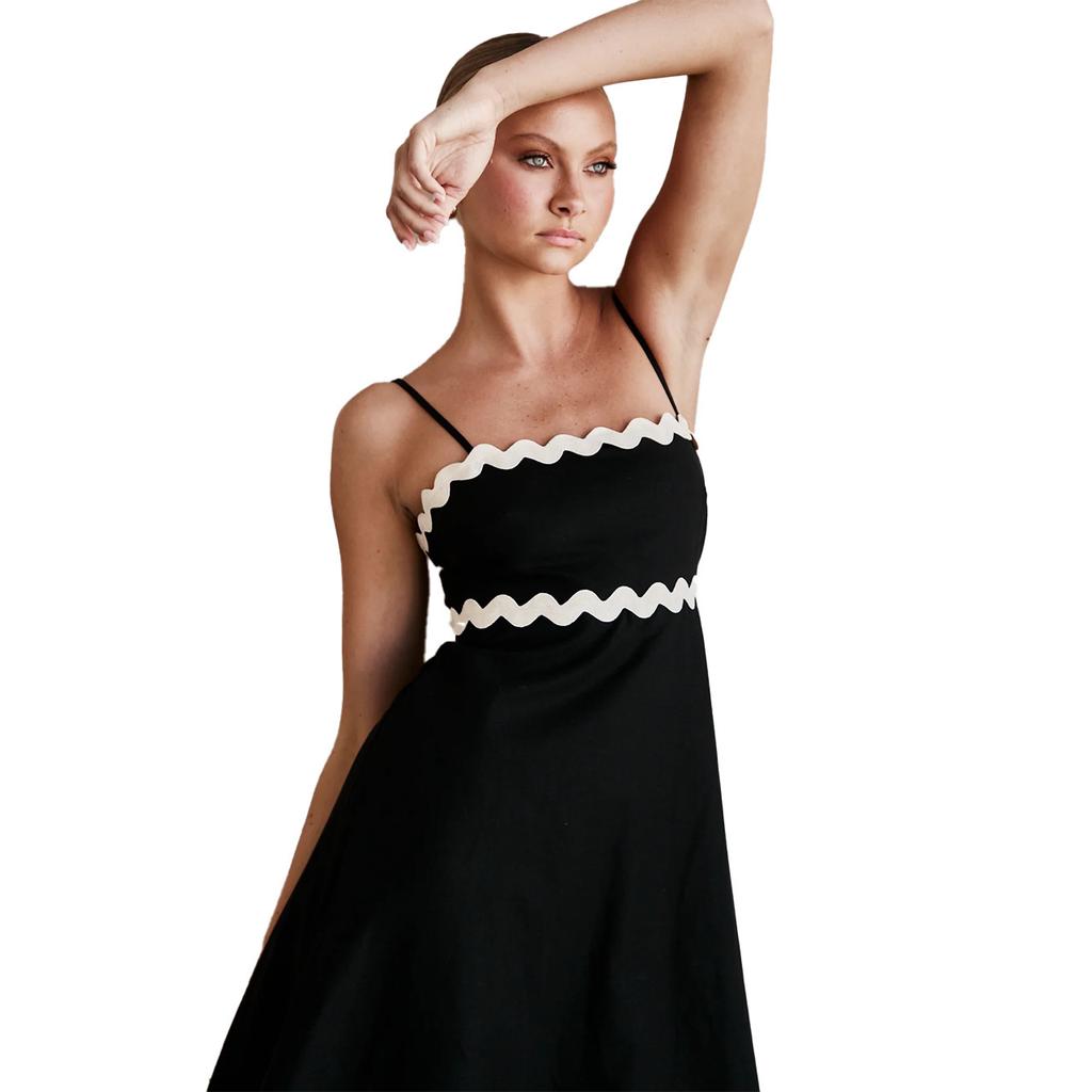 Летний стиль, сплошной цвет, кружево, элегантное платье с лямкой на шее, большие качели, платья