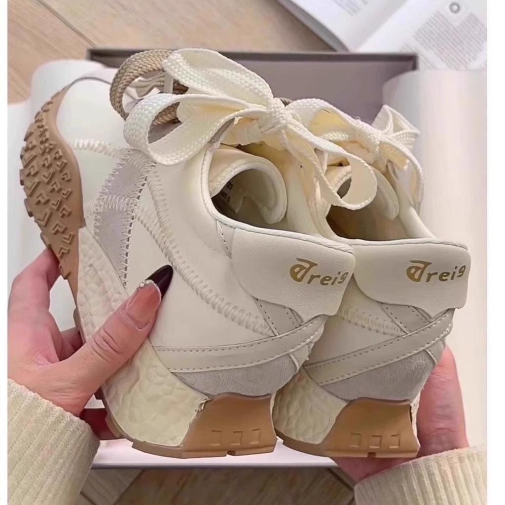 Повседневные туфли Forrest Gump на толстой подошве, в сочетании цветов, для маленьких мужчин, новинка весны 2025 года, модные туфли для моральной подготовки с внутренним увеличением высоты на платформе для женщин