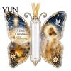 Acrylic Cash Display Christmas Gift Ornament, Butterfly Money Holder with Built?in Holiday Party Supplies Clear Compartment, Hanging Ornament