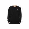 Puma Свитшот с вышитым логотипом, круглый вырез, для мужчин, черный