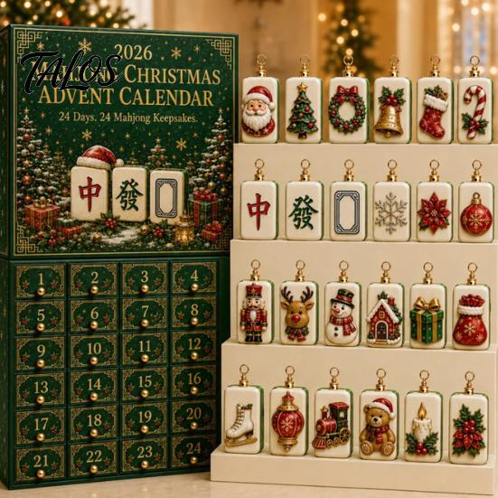 Christmas Advent Calendar 2024 2026 Nutcracker Calendar, 24-Day Acrylic Ornament Set with Classic Festive Decoration for Home Soldier Figures,