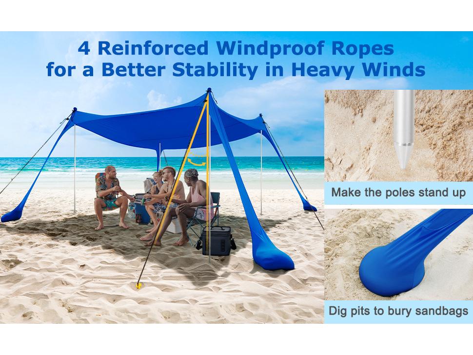 Portable Outdoor Beach Tent Lycra Shade Canopy