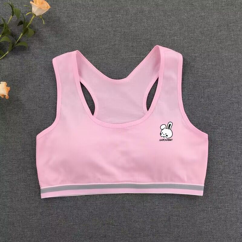 Teenager Girls Training Bra Sport Bra Kids School Student Underwear Tops 8-14Years