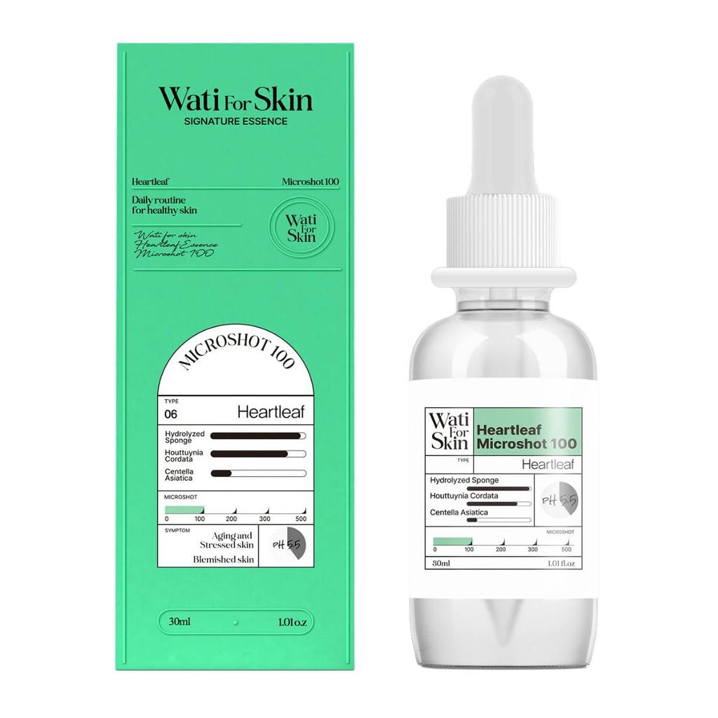 WATI FOR SKIN Skin Essence Microshot 100, 12 Types/ 30ml, Anti-Aging, Moisturizing, Korean Cosmetics, Kbeauty, Sample