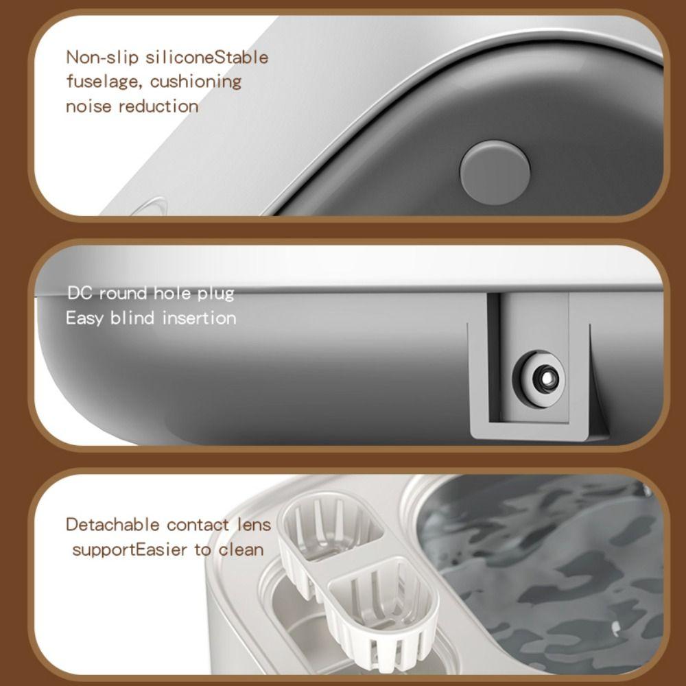 Ультразвуковой очиститель для очков с 3 режимами таймера, автоматический инструмент для чистки, бытовой