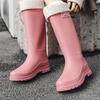 Women Tall Waterproof Rain Boots Non Slip Outdoor Garden Wellington Shoes Sizes 36-41 for Walking Travel and Daily Wear