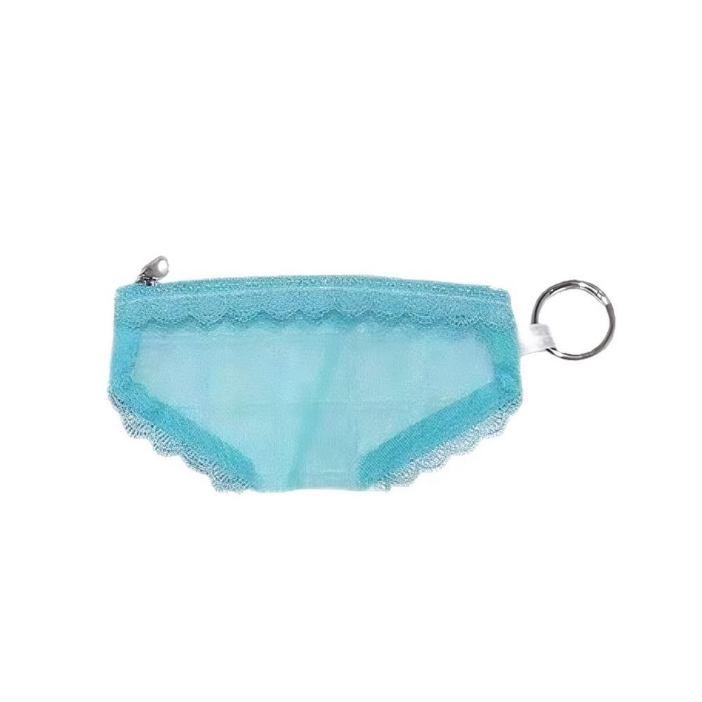 Lace Trim Briefs Shape Cosmetic Bag Mesh Makeup Storage Pouch Unique Jewelry Organizer  Headphones