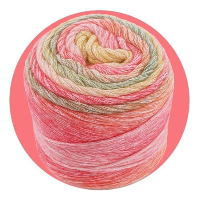 652F Пряжа из кашемира и шерсти с секционным крашением Радужная пряжа Пряжа для вязания Пряжа для вязания крючком DIY Материал для изготовления шерстяной одежды