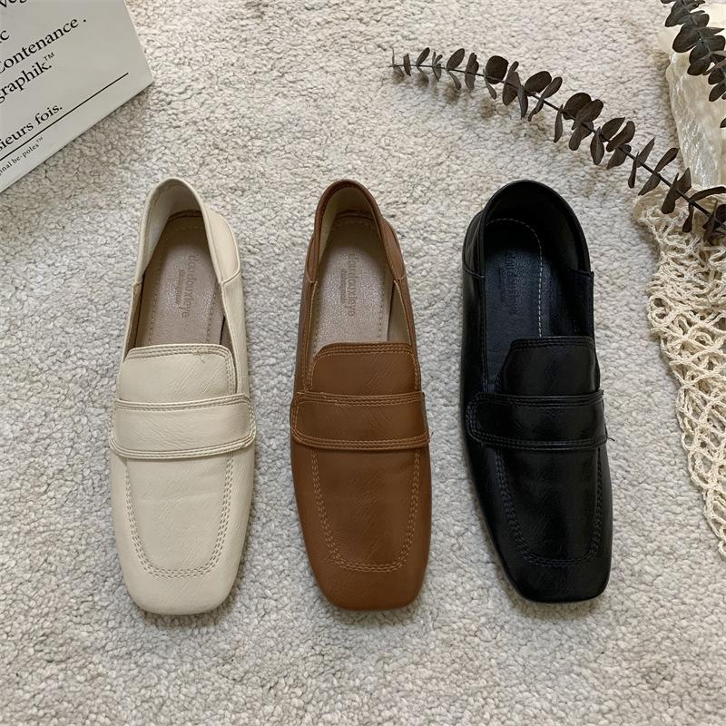 Минималистичные туфли на плоской подошве для женщин, ранняя весна, новые сезонные женские туфли-лодочки для комфорта, туфли на одной ноге, женские мокасины