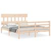 VidaXL Bed Frame with Headboard 160x200 Cm Solid Wood 3195166