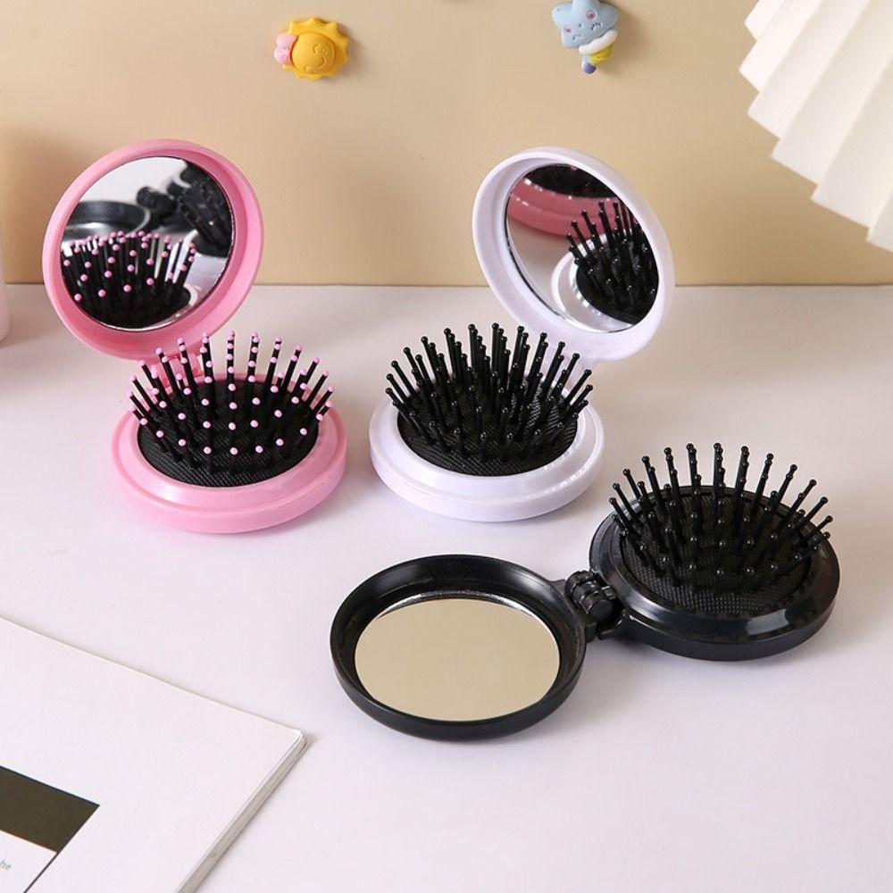 Mirror Hair Styling Tool Air Cushion Comb Folding Airbag Comb Massage Comb Hair Comb with Mirror
