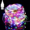 1-10M LED String Lights Copper Wire Fairy Fairy Lights Christmas Garland Room Bedroom Indoor Wedding Decoration Lights