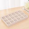 1PC Flocking Jewelry Box Jewelry Tray, Color: Beige