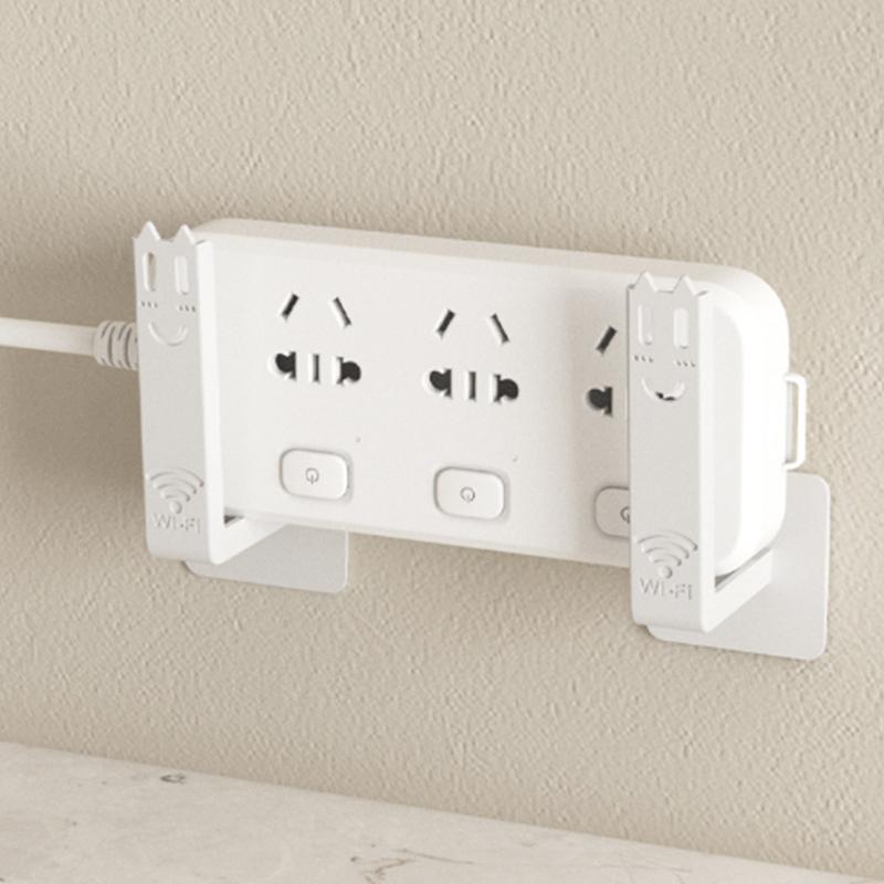 Популярный универсальный настенный держатель для маршрутизатора и приставки - многоцелевая полка для хранения без сверления с практичными крючками
