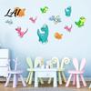 Self Adhesive Wall Art for Living Room Luminous Cartoon Dinosaur Sticker Self-Adhesive Decorative Waterproof PVC Murals Windows Decals Kids