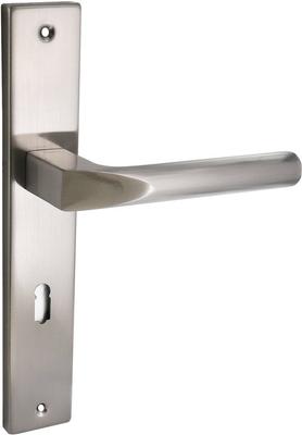 Domino Cono Nickel Door Handle Set - Standard Key Bb 72