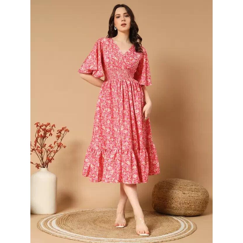 Western Wear Женское платье макси А-силуэта с принтом нарядная одежда с верхом и туникой А-силуэта VHF-3120