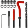 15pcs Professional Thread Repair Kit M10 X 1.0mm High Speed Steel Helicoil Thread Repair Kit Portable Drill Thread Restorer