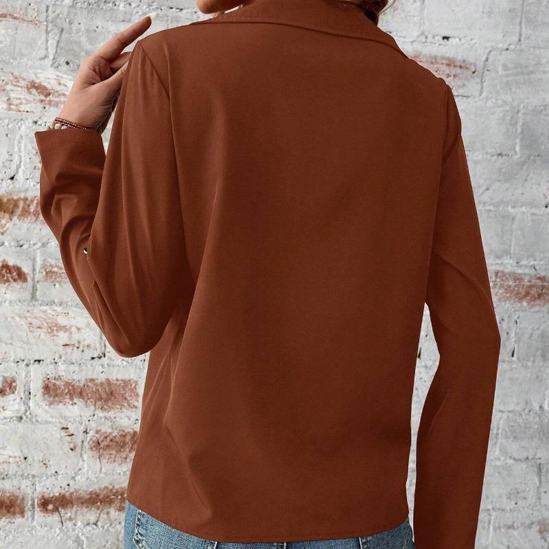 Осенний отложной воротник на молнии повседневные кардиганы куртки женские зимние новые однотонные свободные длинные рукава куртка для женщин модные уличные женские пальто 25827