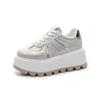 Little White Shoes Thick Sole Inner Height Increase Women's Retro Casual Fashion Sports Comfortable Female Student Board Shoes