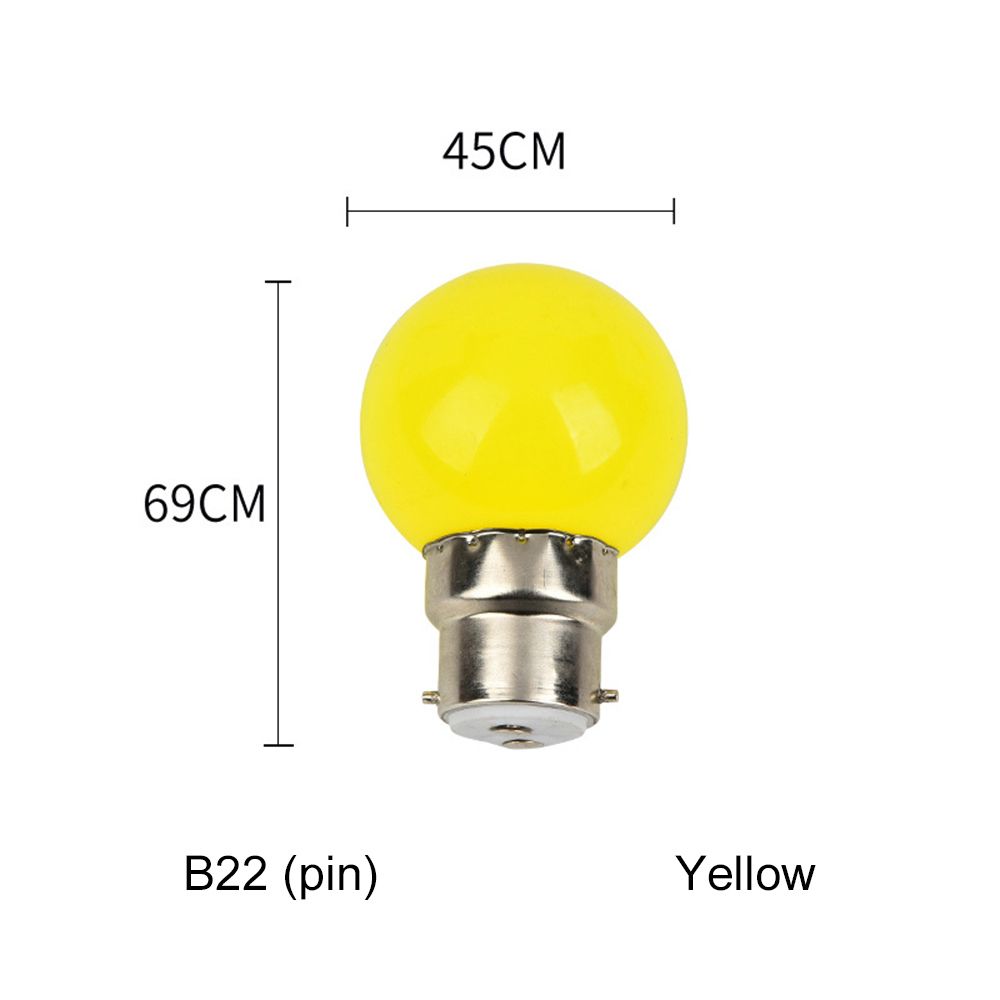 Durable Flashlight Home Decor G45 Lamp LED Bulb Colorful Light E27 B22