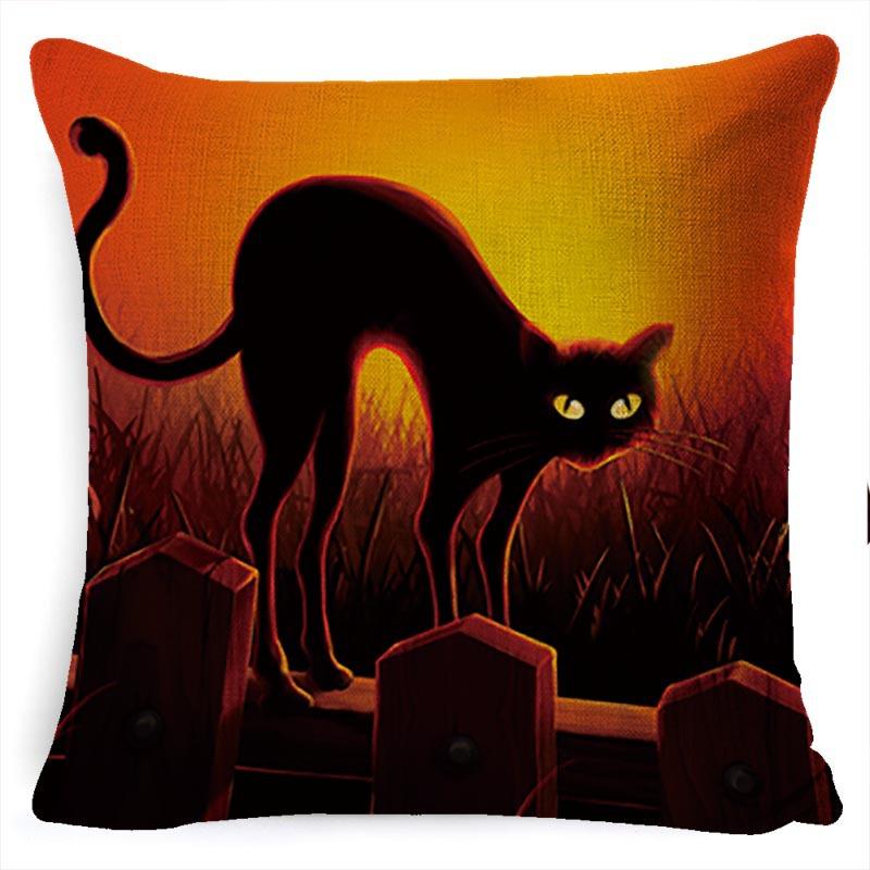 Наволочка Праздничная Вечеринка Хэллоуин Ужас Летучая Мышь Офисная Наволочка Подушка для Поддержки Поясницы в Автомобиле Поясничная Подушка