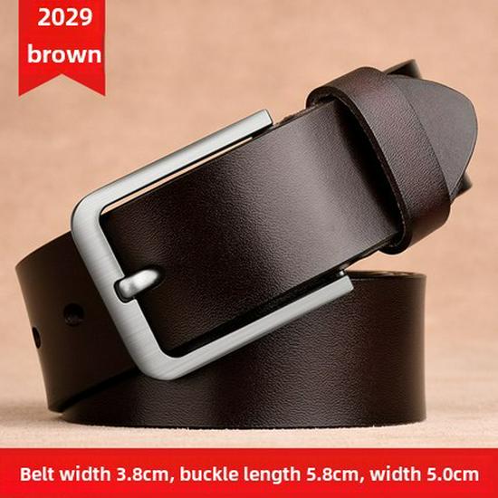 Мужской ремень из натуральной кожи: Классический, модный, деловой и повседневный стиль