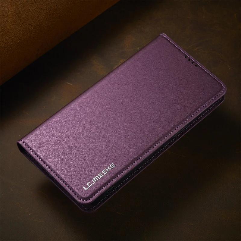 Магнитный чехол-книжка из кожи для Samsung Galaxy S25 S24 S23 S22 S21 A14 A15 A34 A35 A52 A53 A54 A55 Чехол-кошелек с отделением для карт