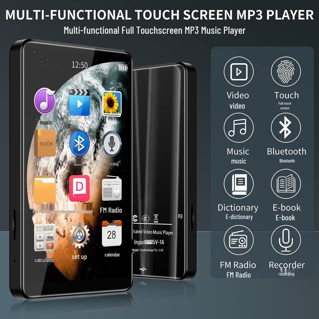 4,0-дюймовый полноэкранный Bluetooth MP3/MP4 музыкальный плеер, без потерь, студенческая версия