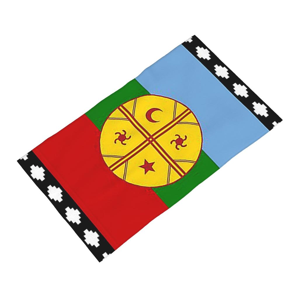 Флаг Мапуче Bandera Mapuche Мягкое лицевое полотенце Быстросохнущее для бассейна и ванны Хлопковые полотенца Впитывающие