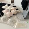 Французское Нежное Чистое Кружевное Белье с V-образным вырезом Женское Сексуальное Тонкое На Косточках С Поддержкой Против Провисания Бесшовное Покрытие для Бюстгальтера
