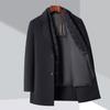 Men's Wool Suit, Down Lining, Double-sided Woolen Coat, Business Casual Mid-length Woolen Windbreaker Jacket