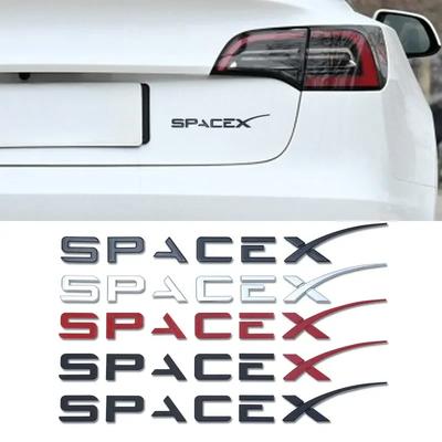 Эмблема багажника ABS Space X, наклейки для автомобиля SpaceX Model 3 X S Y, аксессуары для стайлинга автомобиля