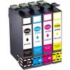 Compatible Ink Cartridges - SHOP-STORY - Epson 16 XL - Pack of 4 - Multi-color - Up To 500 Pages