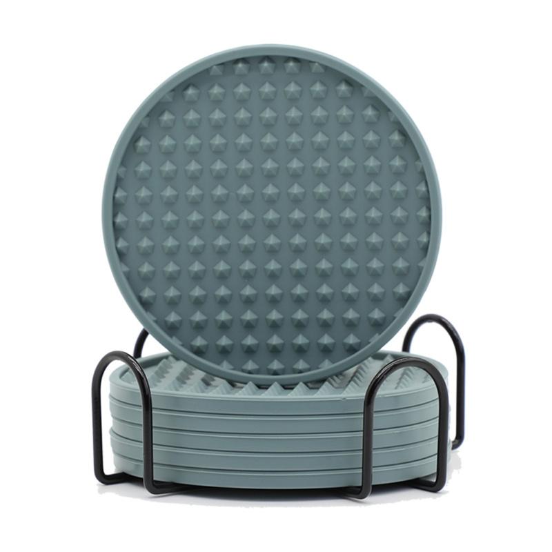 6 шт. силиконовые подставки, нескользящие, антипригарные, можно мыть в посудомоечной машине, двухсторонние термостойкие подушечки с