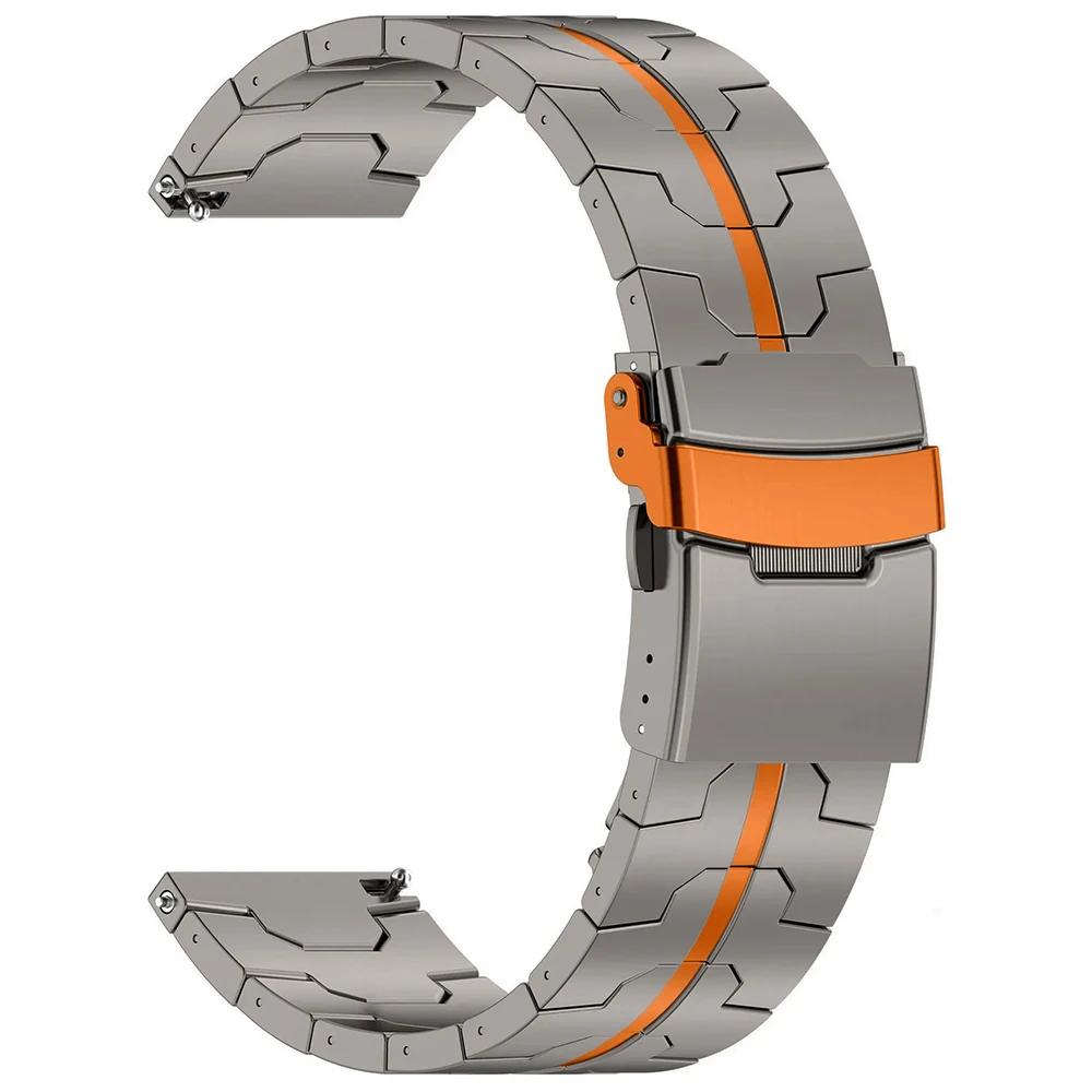 Мужской титановый ремешок для Huawei Watch 4 Pro GT5 GT4 Smart Watch 20 мм 22 мм Браслет звеньевой из титана для Samsung Galaxy 7/6/5/4