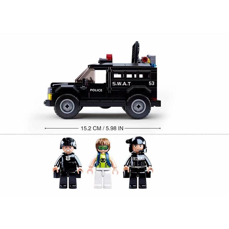 Полицейская машина, самолет, лодка, внедорожник, автомобильная станция, боевое оружие, набор для атаки, модель, строительные блоки, игрушки, кирпичи, подарки для детей