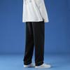Li Ning Logo Print Solid Color Fleece Lined Straight Fit Knitted Sweatpants Men's Black YKLT415-1