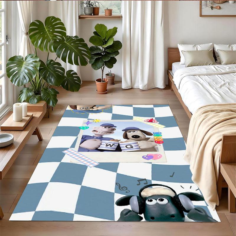 Crystal Velvet Rug Soft Non Slip Indoor Floor Mat Home DecorWallace & Gromit