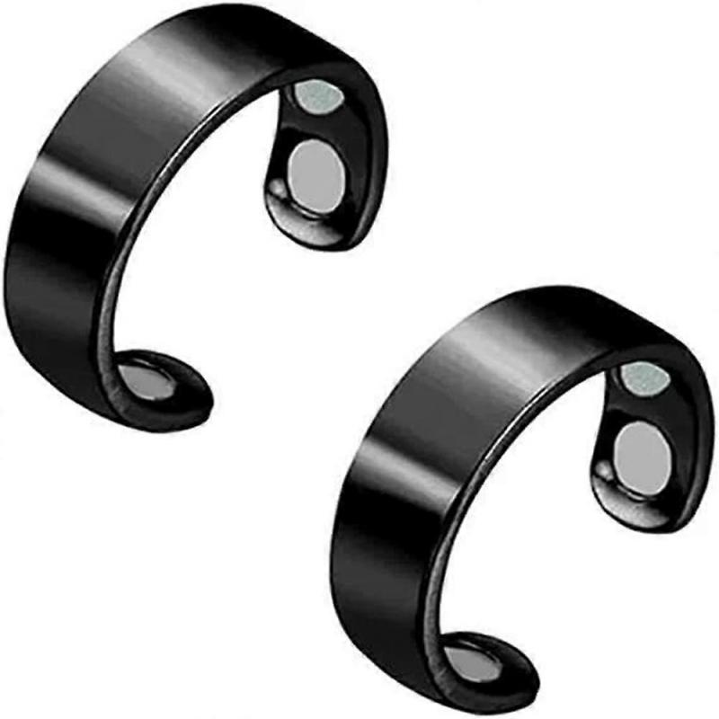  Adjustable Magnetic Ring - 1st Gen Health Ring for Sleep, Black/Silver/Gold/Rose Gold, 1-Pack