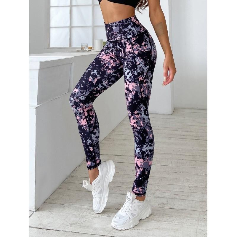 Женские принтованные новые брюки с высокой посадкой, мягкие, удобные, модные, для фитнеса и спорта