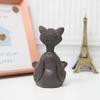 Медитирующая фигурка кошки, смоляная скульптура кошки дзен, сидящая в медитации кошка, украшение для йоги, гостиной, спальни, офиса, подарок для любителя кошек