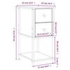 VidaXL Bedside Tables 2 Pcs Black 32x42x70 Cm Engineered Wood 826094
