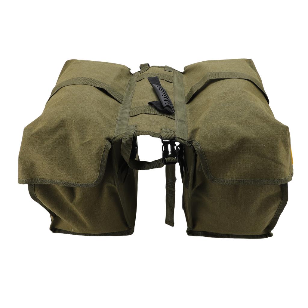 Двойная сумка на велосипедное сиденье, водонепроницаемый холст, большая вместимость, двойная боковая сумка на задний багажник велосипеда для велоспорта