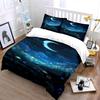 Crescent moon with stars. Bedding sets Duvet cover sets Duvet covers Pillowcases(1*Duvet Cover 2*Pillowcases without duvet insert)