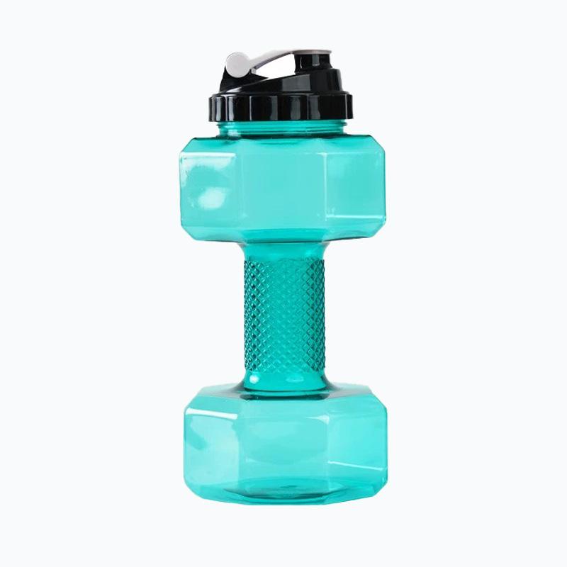 Fitness Dumbbell Shaped Water Bottle, Fillable Plastic Weight Training Dumbbell Cup, Large Capacity Outdoor Sports Drinking Flask