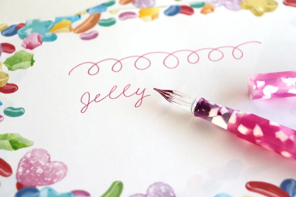 Teranishi Chemical Industry Стеклянная ручка для гитары Аврора Длинная с колпачком Желейно-красная GLAAL-JR